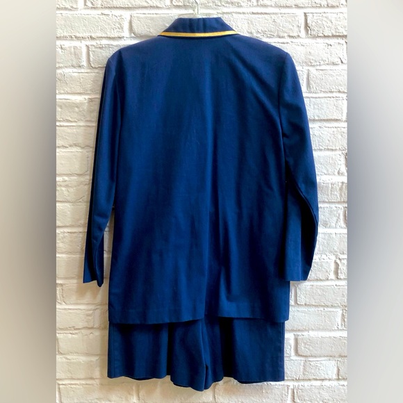 Nautical Romper/jacket combo. VTG/1970, Royal &Navy blue, gold accents EUC, 6P - Picture 5 of 15